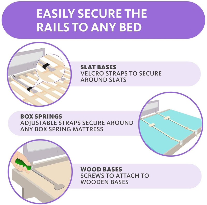 Toddler Bed Rail Guard for Kids Twin Double Full Size Queen & King Mattress  Bed Rails for Toddlers  Universal Fit for Slats & Boxspring - Children & Baby Bedrail  (5).jpg