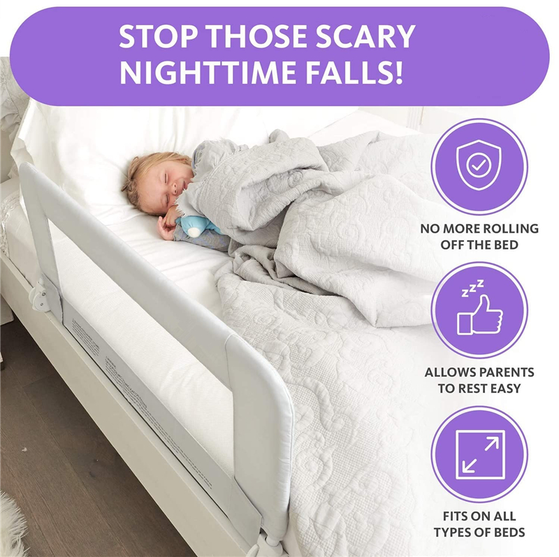 Toddler Bed Rail Guard for Kids Twin Double Full Size Queen & King Mattress  Bed Rails for Toddlers  Universal Fit for Slats & Boxspring - Children & Baby Bedrail  (7).jpg